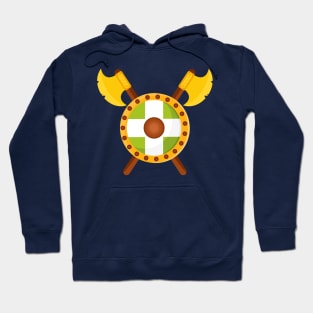 Viking Axe and Shield Emblem Hoodie